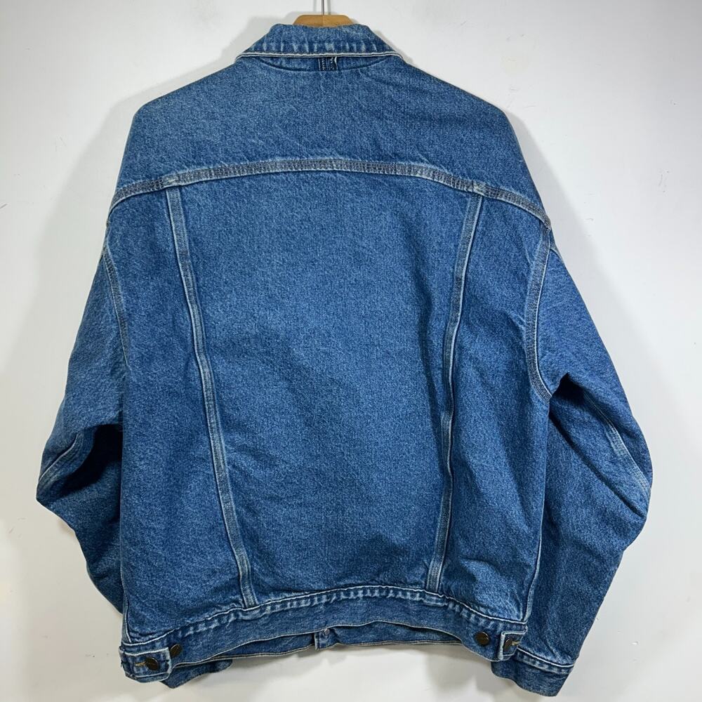 Vintage Carhartt Jacket Mens L Blue Denim Blanket Lined Jean Trucker USA Made - Picture 7 of 10